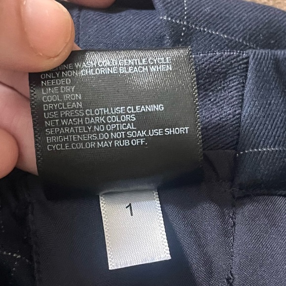 🆕 uniqlo • navy pullon pants with white checkers - Picture 12 of 13